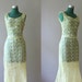 Vintage 1930s Dress / Embroidered Organdy 30s Formal Sundress