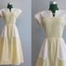Vintage Dress / 1940s Sunny Cotton Eyelet Dress / 40s Dress