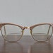 50s Glasses / Vintage Eyeglasses / 1950s Silver Glasses