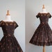 ON RESERVE Vintage Dress / 1950s Party Dress / Sheer Gauzy Cotton 50s Dress