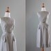 50s Dress / 1950s White Windowpane Wiggle Dress / Vintage Sheath Dress