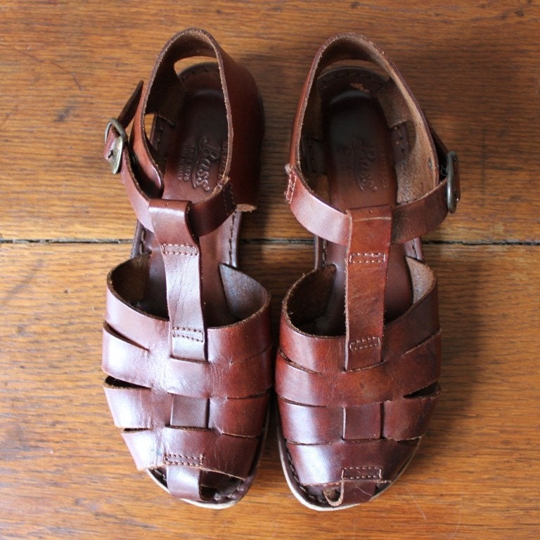 Vintage BASS Strappy Leather Sandals