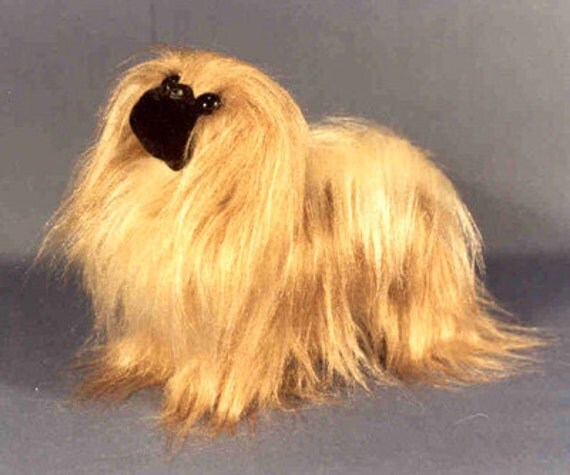 stuffed pekingese dog