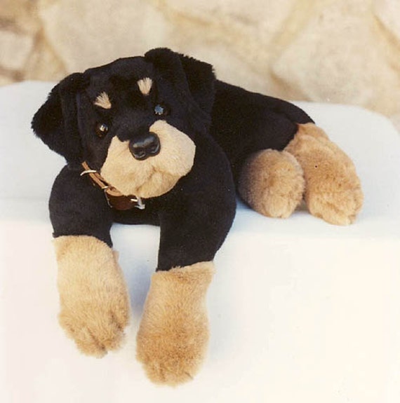 lying dog soft toy