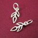 2 pcs - Sterling Silver Sprout Dangle