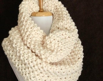 Hand knit cowl knit neck warmer knit hood knit skirt