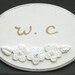 WC Cream SHABBY CHIC Door Plaque