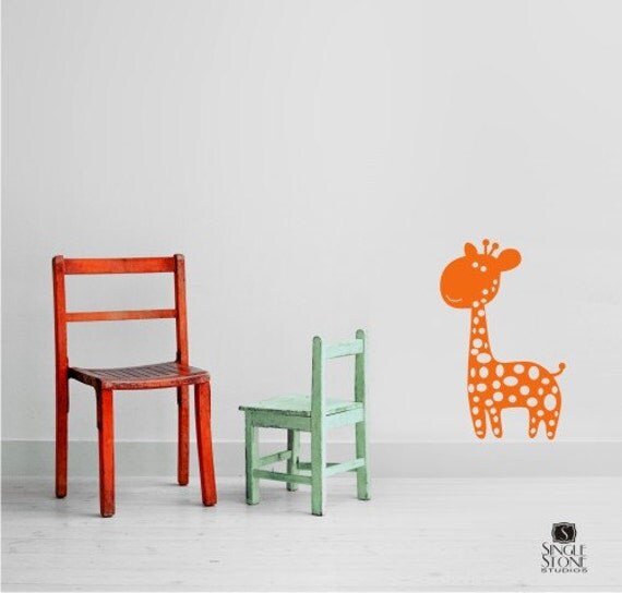 Baby Giraffe Wall Decal Vinyl Wall Stickers Art