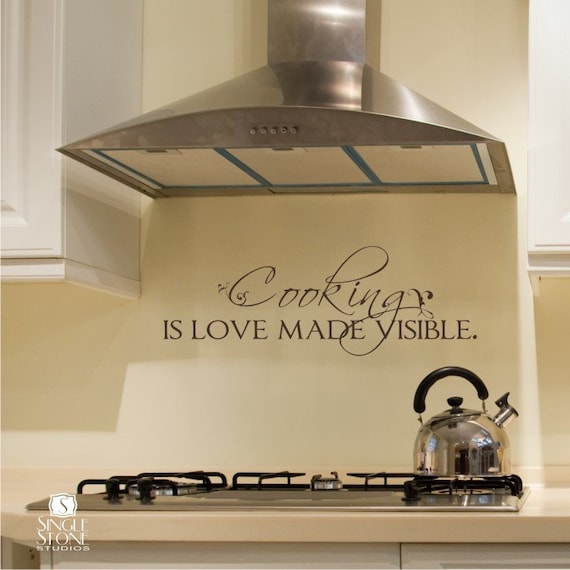 Handmade Spark - singlestonestudios - Wall Decal Quote Cooking is ...