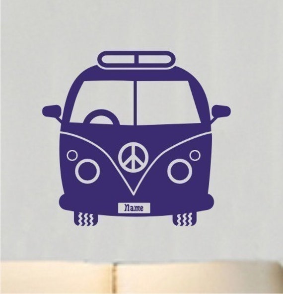 Peace Hippie Van Wall Decal Stickers Art Graphics