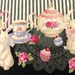 Two Yards Japanese Cotton Fabric Lolita Harajuku Bunny Tea Party Rabbit Border Black
