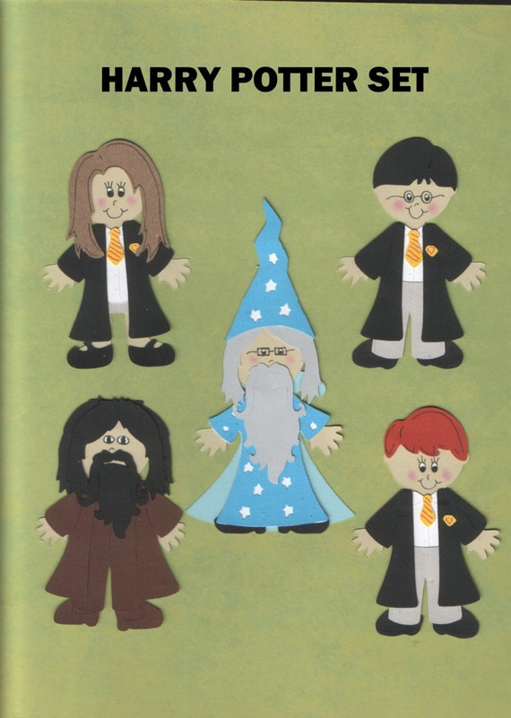 Harry Potter Themed Paper Doll Piecing Scrapbooking Set