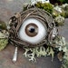 Gothic Steampunk Sable Evil Eye Pendant Extra Creepy