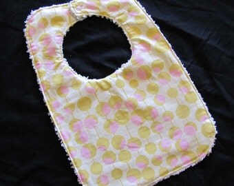 READY 2 SHIP-Linen Martini Dot Toddler Bib