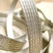 Vintage Woven Silver Metal Ribbon Assemblage Jewelry Supply