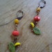 yellow green orange earrings