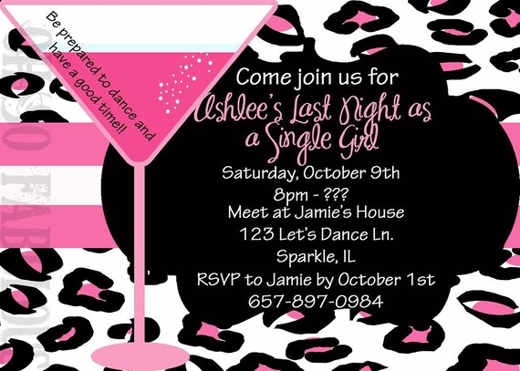 Custom Bachelorette Party Invitations 5