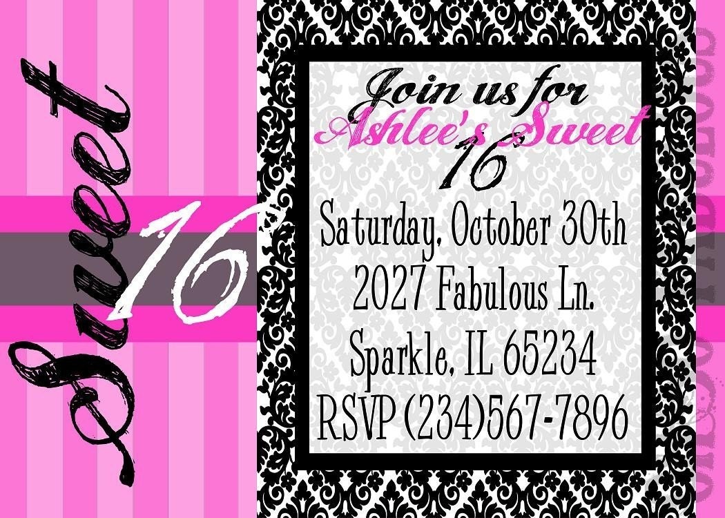 Sweet 16 Birthday Invitation Ideas 10