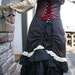 Black Pinstripe Victorian Bustle Skirt