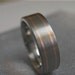 Titanium Double Narrow Rose Gold Inlay Ring Wedding Band