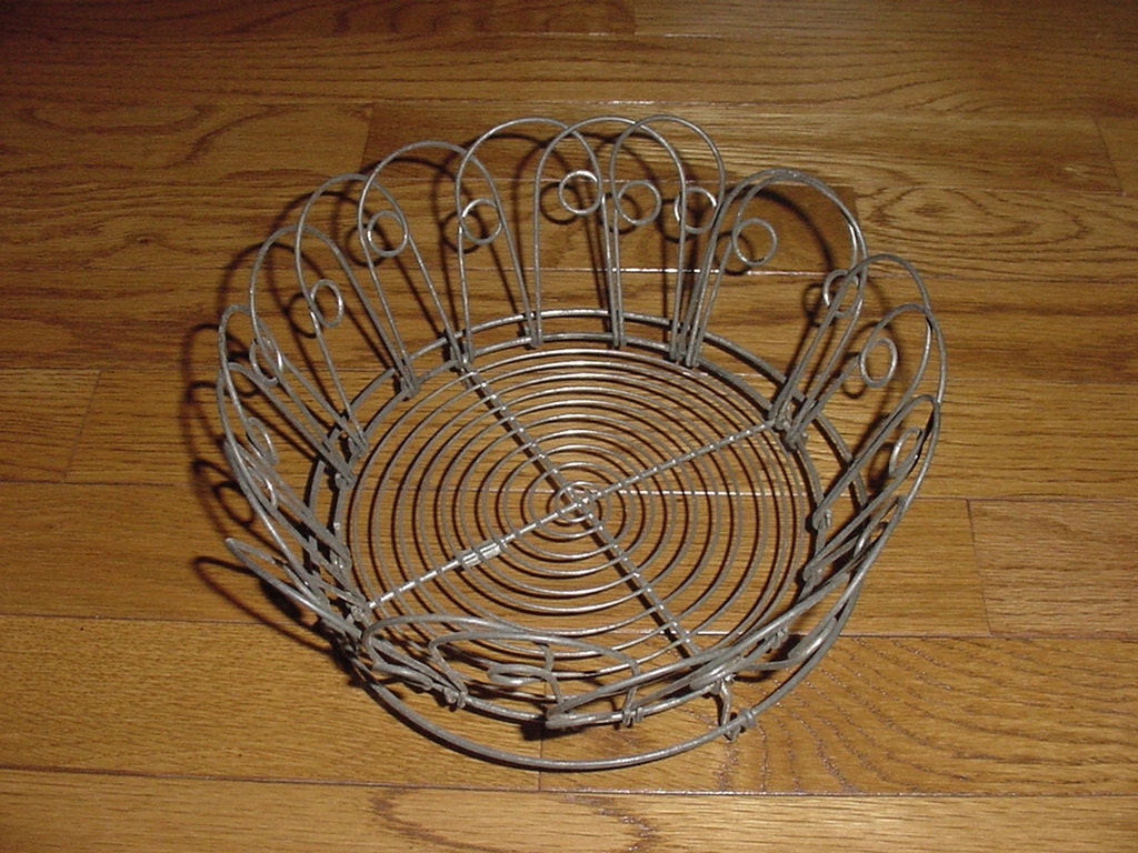 Antique Wire Basket Germany by anteeker on Etsy