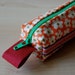 White Flowers Bitty Bag (petite pencil or makeup case)