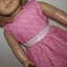 NEW - Pink Dress with Tiny White Flowers / Doll Clothes fits American Girl doll