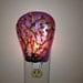 Lavender, orange, yellow and red Night Light Fused Glass