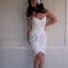 RESERVED for Emily-Strapless Silk Lace Off White Ivory Bustier Wiggle One of a kind Wedding/Cocktail/Party Dress CRBoggs Original Design