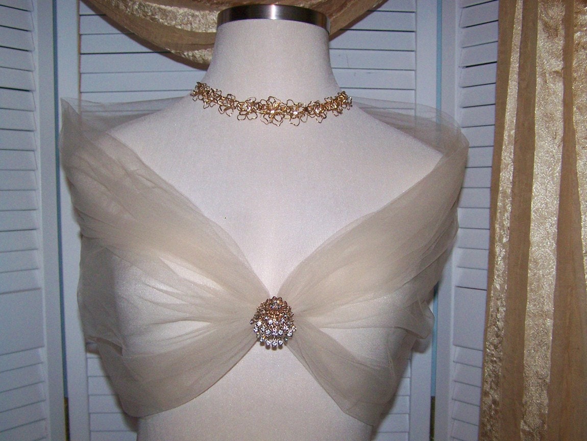 tulle wedding wrap