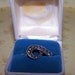 Vintage Sterling and Marcasite Ring Size 5 comes in a celluloid ring box