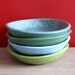 Azul Biscuit Bowl - medium handmade bowl - Wobbly Plates Series