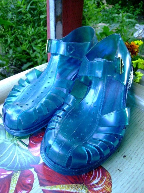 60s 70s jelly  shoes  vintage sandals by Groovintuesday on Etsy