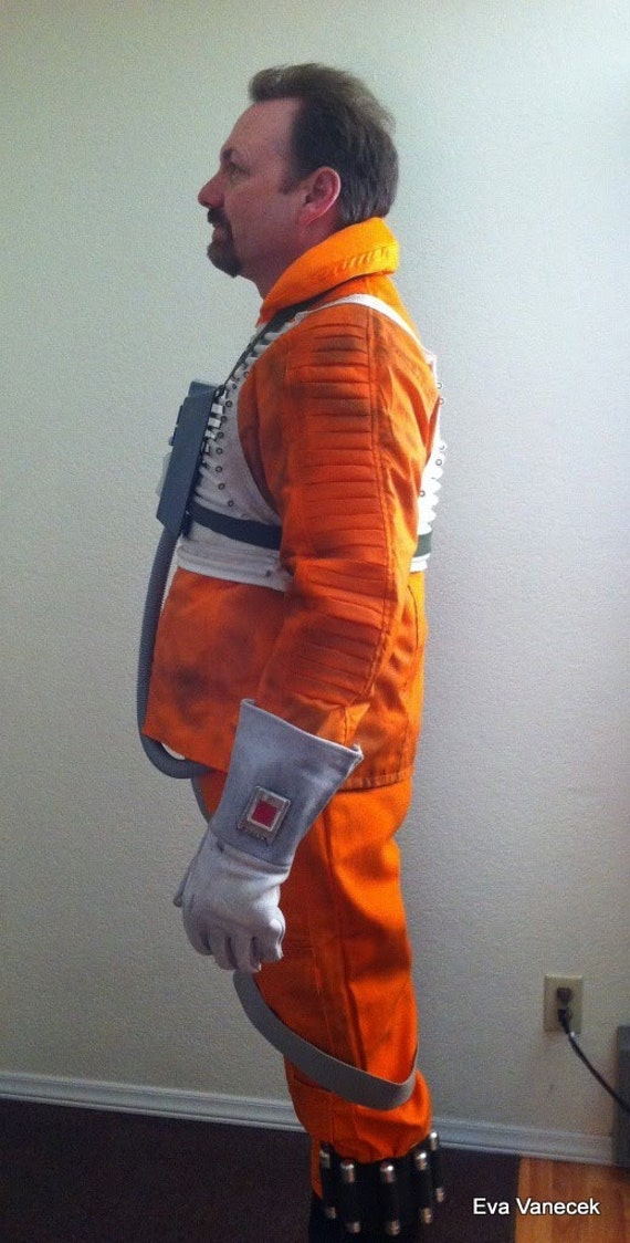 Cosplay Star Wars Hoth rebel pilot orange X-wing jacket