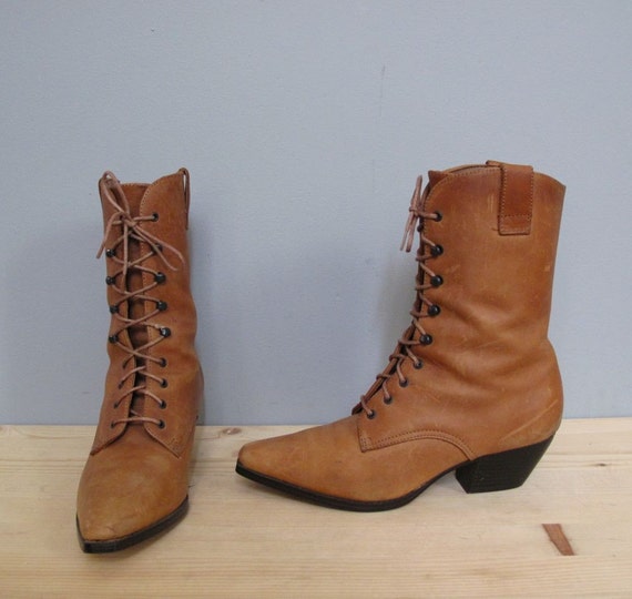 dsw brown lace up boots