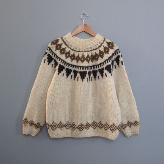 vintage ICELANDIC wool sweater by secretlake on Etsy