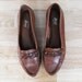 vintage BASS braided brown leather flats 8