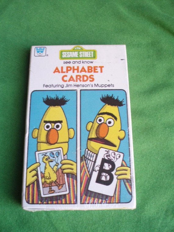 Vintage Sesame Street Alphabet Cards