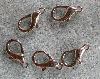 Antique Silver Plated 14mm Lobster Clasps Nickel Free 603