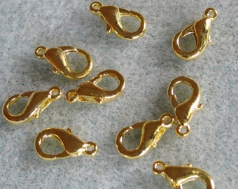 Gold Plated Lobster Clasps 10mm x 6mm 601
