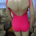 SALE Vintage Hot Pink Pin Up Bathing Suit
