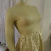 RARE Vintage 60's 70's Gold Knit Shear Gown See Through With A Nude Colored Background