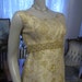 Vintage Audrey Hepburn Style 60's 70's Classic Gold Lame Gown With Rhinestone