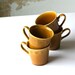 honey amber glazed ceramic cups