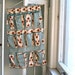 vintage handmade hanging barkcloth fabric shoe storage rack