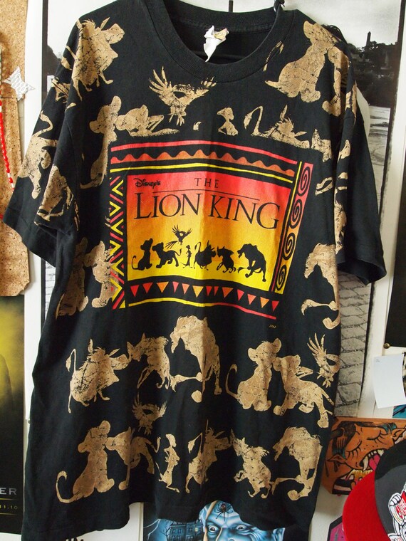 LION KING// Vintage 90s Disney Oversize Grunge Shirt Worn and
