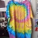 TIE DYE Sun Dress// Vintage 90s Baggy Colorful Lightweight Dress with Pockets, One Size
