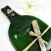 LARGE Flattened Wine Bottle Serving Tray - Green and Eco Friendly