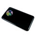 Fused Glass Spoon Rest - Black Glass with a Dichroic Glass Cabochon