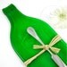 Flattened Bottle Cheese Plate - Recycled Martini and Rossi Asti Spumante Vermouth Bottle